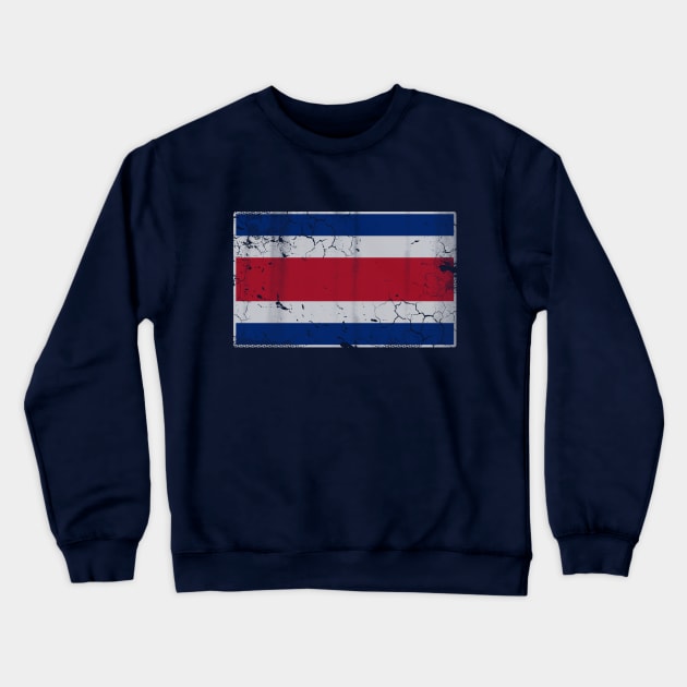 Vintage Costa Rica Flag Costa Rican Tico Crewneck Sweatshirt by E